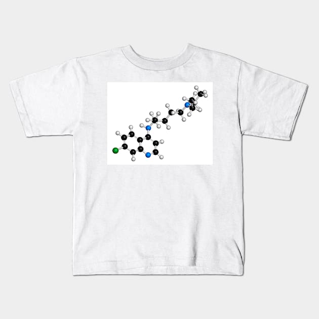 Chloroquine malaria drug molecule (F011/1426) Kids T-Shirt by SciencePhoto